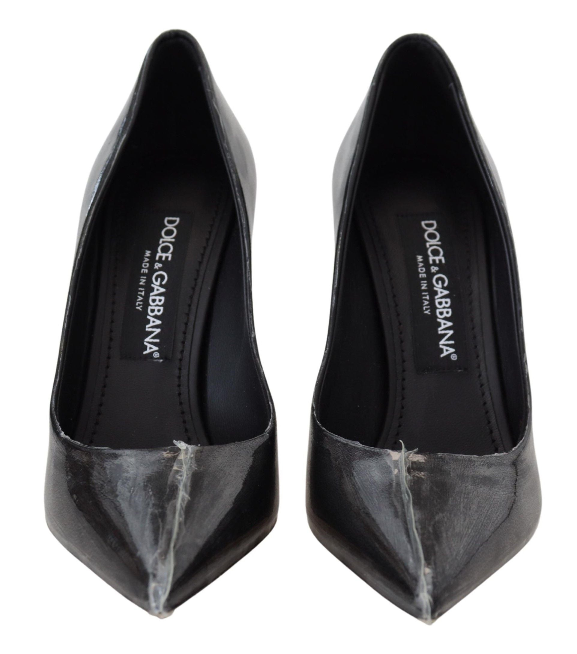 Escarpins élégants à talons noirs et dorés Dolce &amp; Gabbana