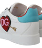 Baskets élégantes en cuir blanc Portofino de Dolce &amp; Gabbana