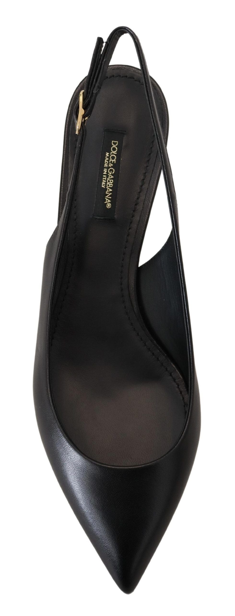 Dolce &amp; Gabbana - Escarpins élégants à bride arrière en cuir noir