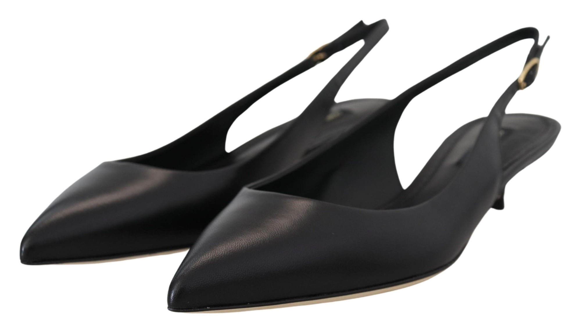 Dolce &amp; Gabbana - Escarpins élégants à bride arrière en cuir noir