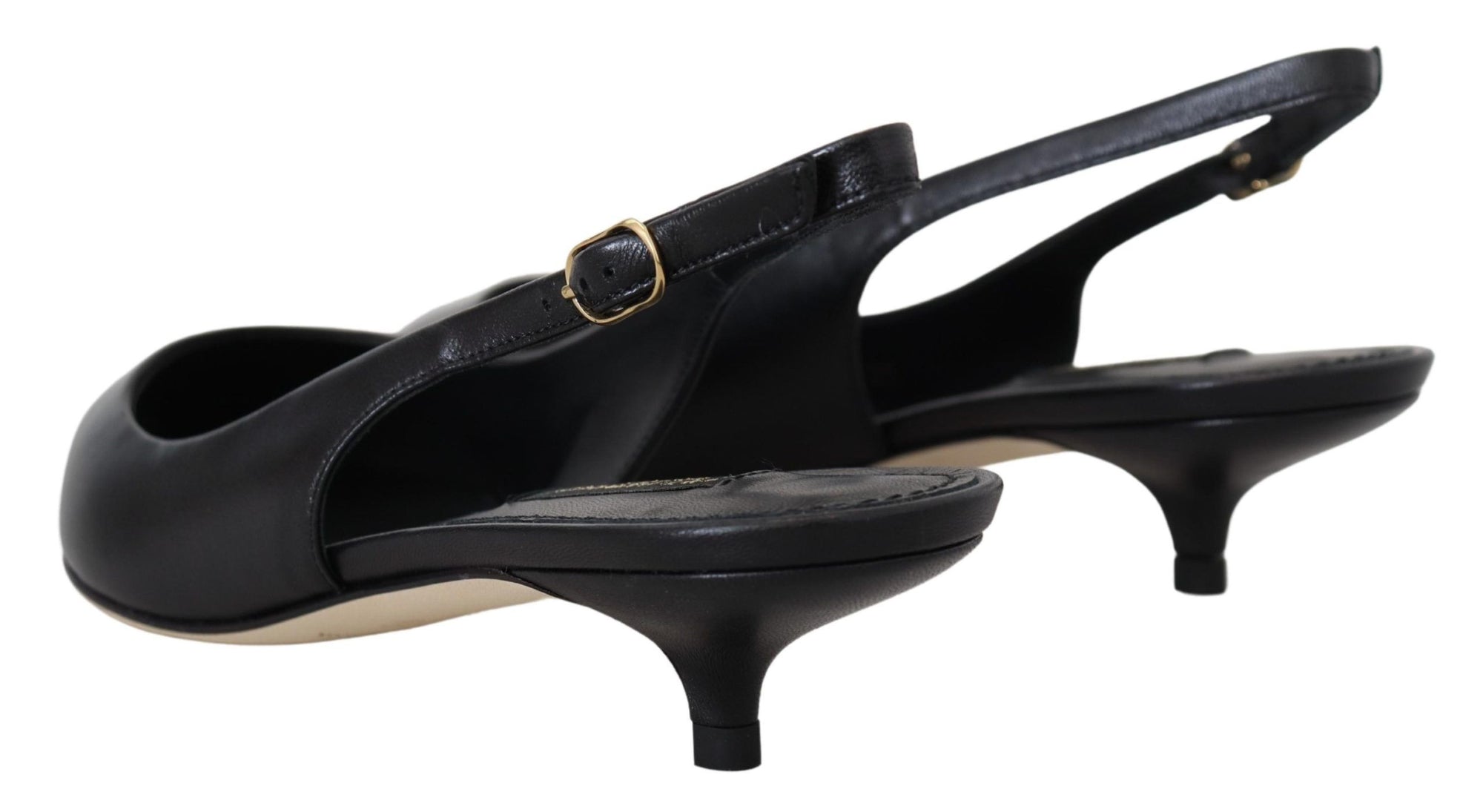 Dolce &amp; Gabbana - Escarpins élégants à bride arrière en cuir noir