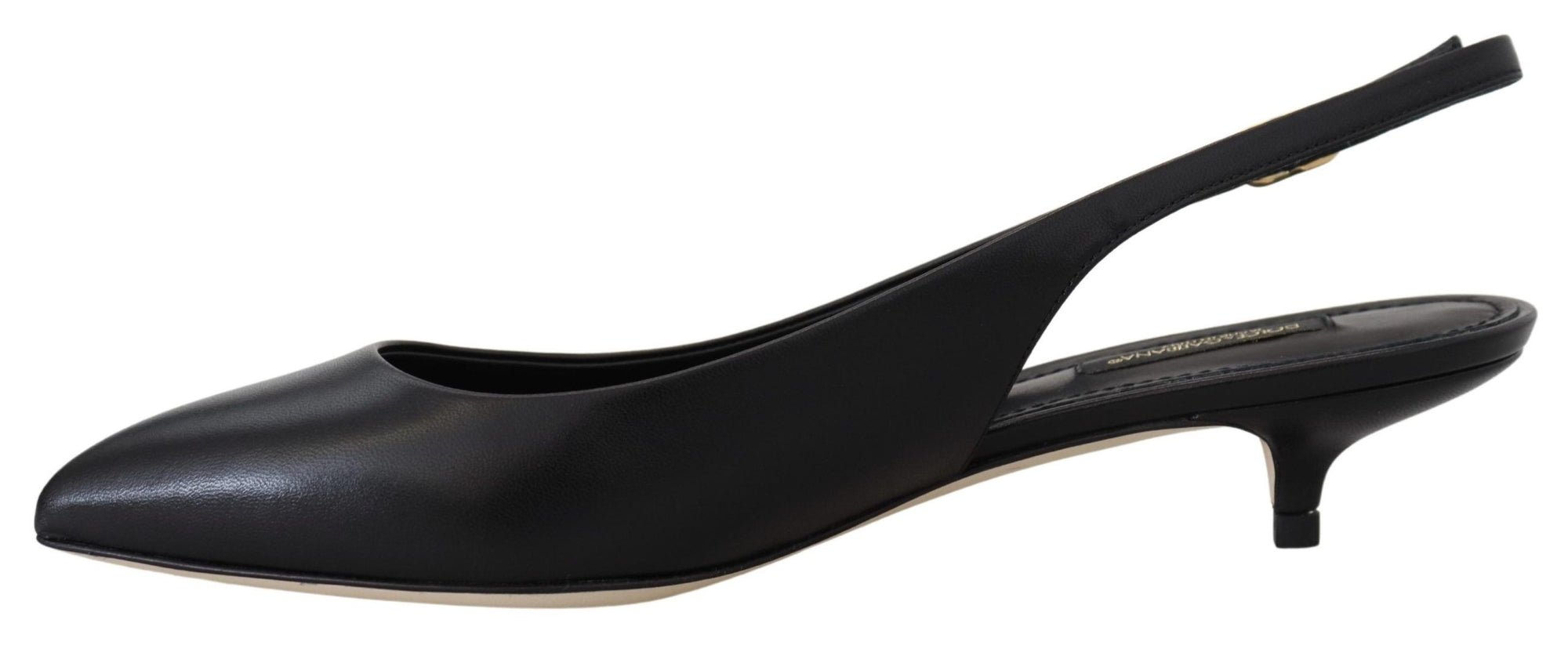 Dolce &amp; Gabbana - Escarpins élégants à bride arrière en cuir noir
