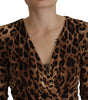 Dolce & Gabbana Brown Leopard Wrap A-line Maxi Viscose Dress