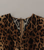 Dolce & Gabbana Brown Leopard Wrap A-line Maxi Viscose Dress