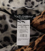 Dolce & Gabbana Brown Leopard Wrap A-line Maxi Viscose Dress