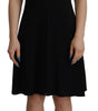 Dolce & Gabbana Black Leopard A-line Knee Length Dress