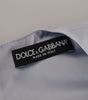 Dolce & Gabbana Blue Floral Applique Midi Viscose Dress