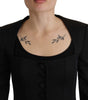 Dolce & Gabbana Black Slim Fit Long Sleeves Snap Jacket