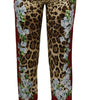 Dolce &amp; Gabbana Elegant Multicolor High Waist Silk Pants