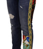 Dolce &amp; Gabbana High Waist Patchwork Skinny Denim