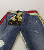 Dolce &amp; Gabbana High Waist Patchwork Skinny Denim