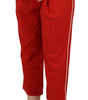 Dolce &amp; Gabbana Elegant Red High-Waist Cropped Pants
