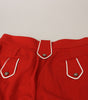 Dolce &amp; Gabbana Elegant Red High-Waist Cropped Pants