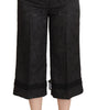 Dolce &amp; Gabbana Elegant Black Brocade Cropped Pants