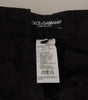 Dolce &amp; Gabbana Elegant Black Brocade Cropped Pants