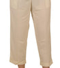 Dolce &amp; Gabbana Elegant Ivory High-Waist Wool Pants