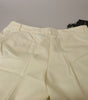 Dolce &amp; Gabbana Elegant Ivory High-Waist Wool Pants