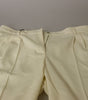 Dolce &amp; Gabbana Elegant Ivory High-Waist Wool Pants