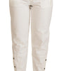 Dolce &amp; Gabbana Elegant White High-Waist Tapered Trousers