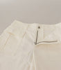 Dolce &amp; Gabbana Elegant White High-Waist Tapered Trousers