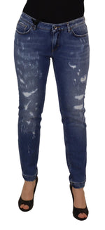 Dolce &amp; Gabbana Chic Low Waist Skinny Denim Jeans