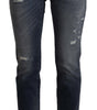 Dolce &amp; Gabbana High Waist Skinny Designer Jeans in Blue