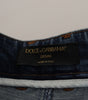 Dolce &amp; Gabbana High Waist Skinny Designer Jeans in Blue