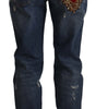Dolce &amp; Gabbana Chic Boyfriend Cut Mid Waist Denim Jeans
