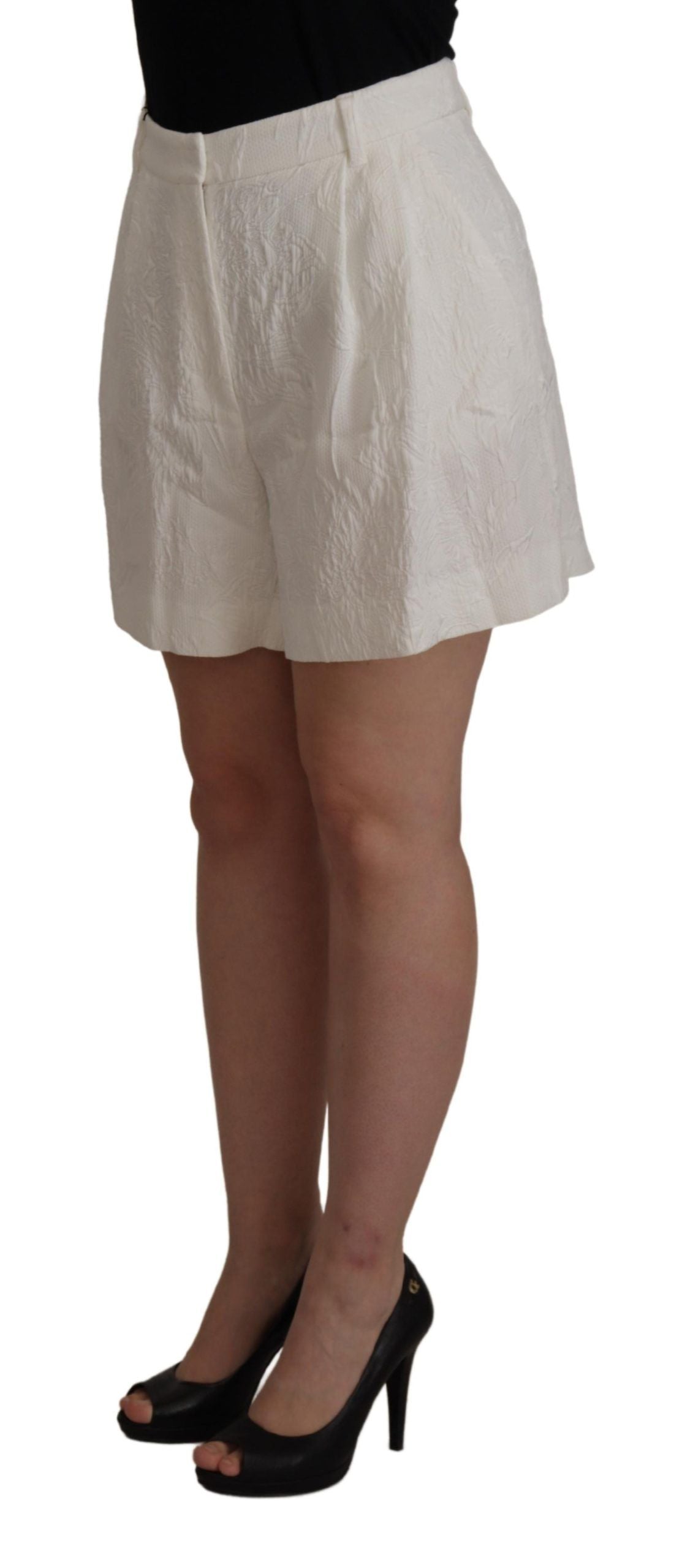 Dolce & Gabbana - Short culotte blanc taille haute élégant
