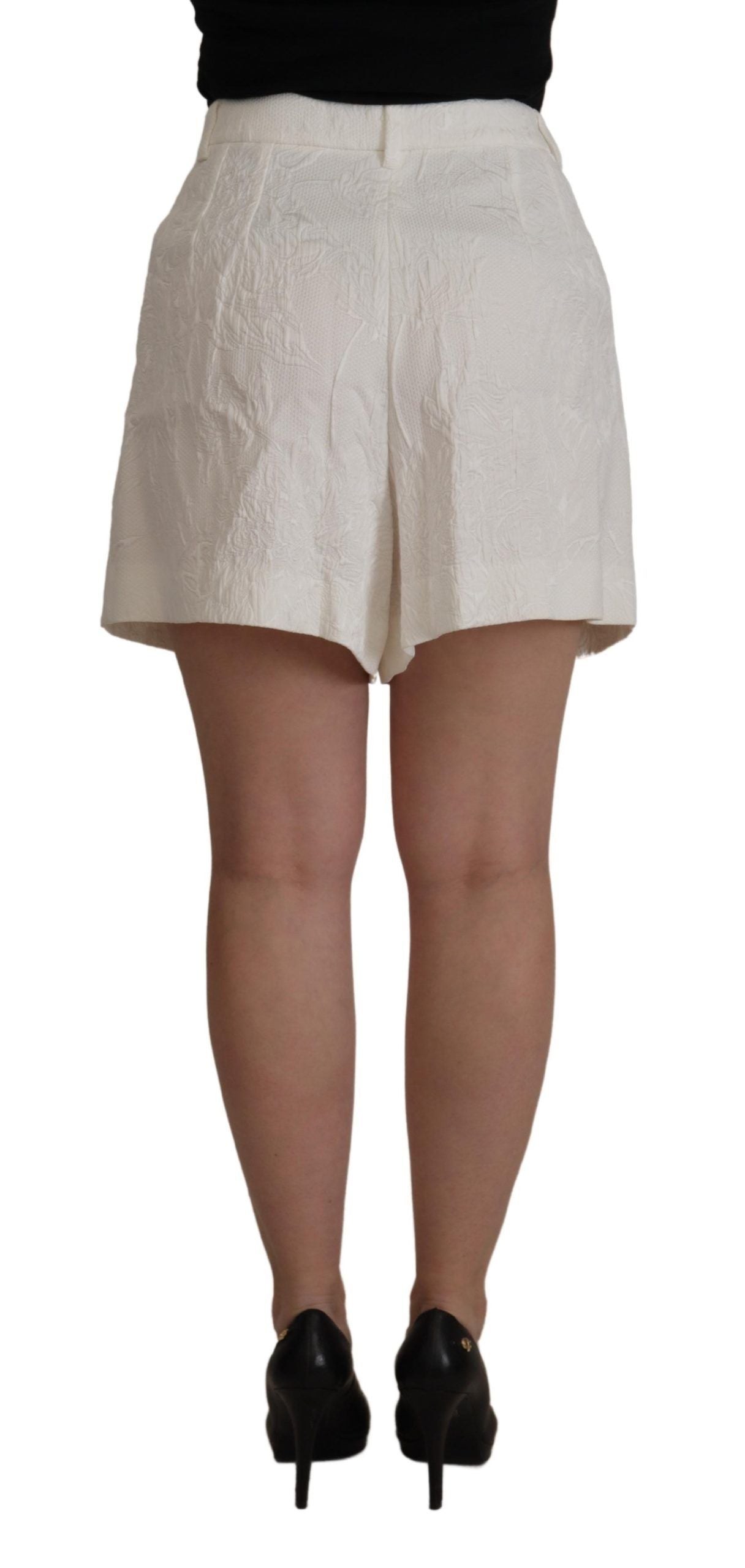Dolce & Gabbana - Short culotte blanc taille haute élégant