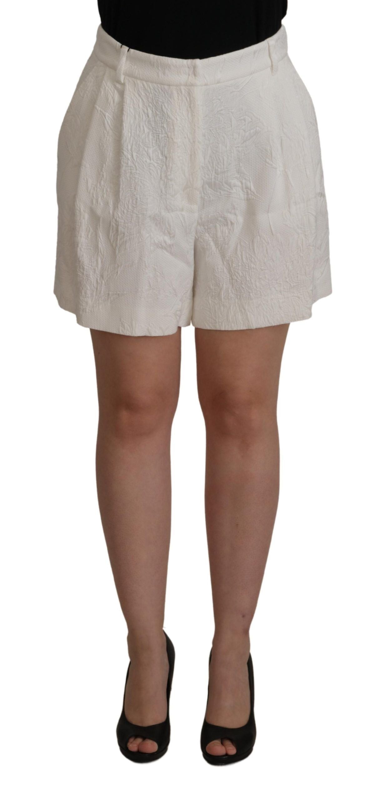 Dolce & Gabbana - Short culotte blanc taille haute élégant
