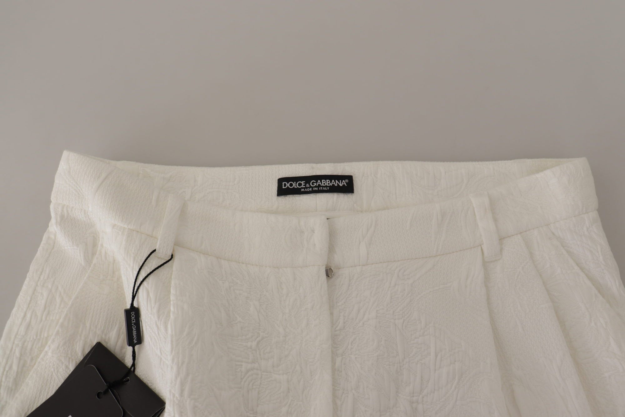 Dolce & Gabbana - Short culotte blanc taille haute élégant