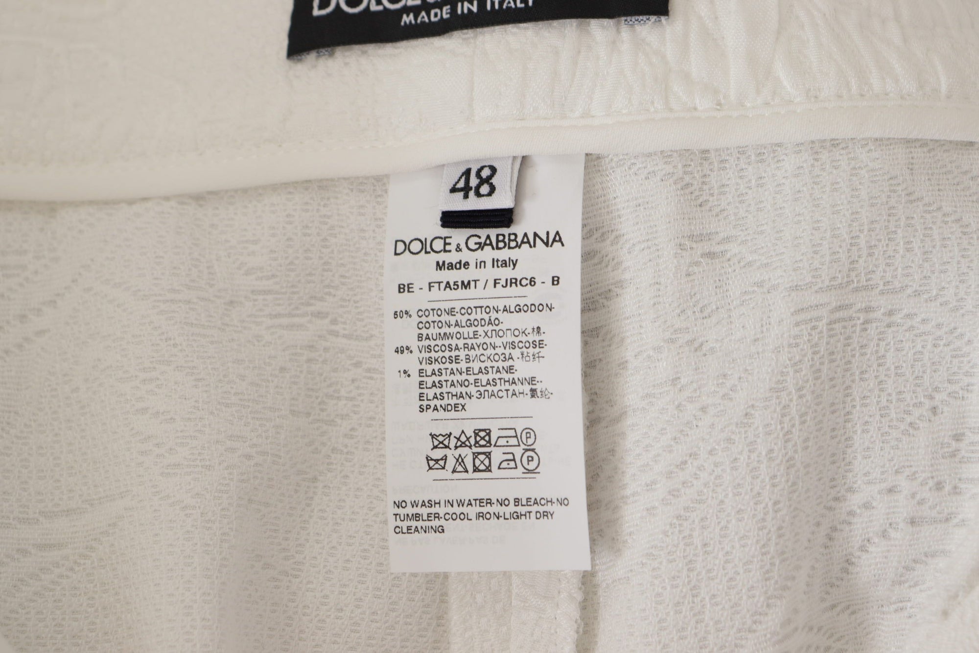 Dolce & Gabbana - Short culotte blanc taille haute élégant