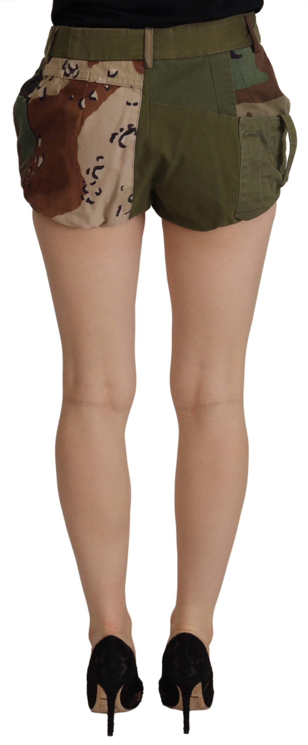 Pantalon taille haute vert armée Dolce & Gabbana