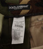 Pantalon taille haute vert armée Dolce & Gabbana