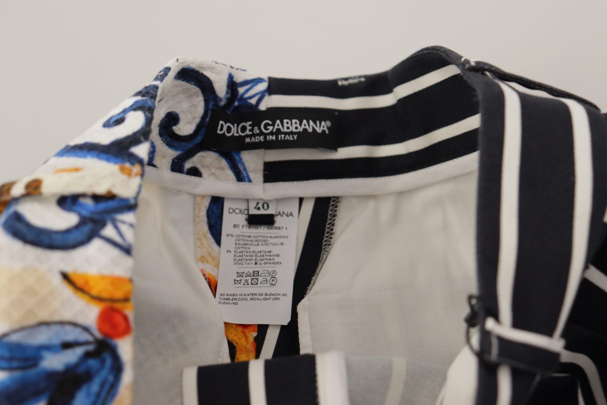 Bermuda taille haute en majolique Dolce &amp; Gabbana