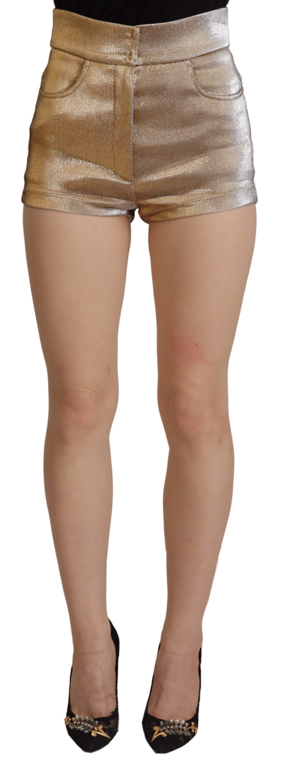 Short taille haute doré Dolce & Gabbana