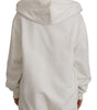 Dolce & Gabbana White Hoodie Pullover Embroidered Sweater