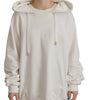 Dolce & Gabbana White Hoodie Pullover Embroidered Sweater