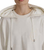 Dolce & Gabbana White Hoodie Pullover Embroidered Sweater