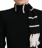 Dolce & Gabbana Black Cashmere Turtleneck Pullover Sweater