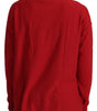 Dolce & Gabbana Red Wool Knit Round Neck Pullover Sweater