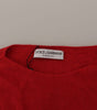 Dolce & Gabbana Red Wool Knit Round Neck Pullover Sweater