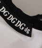 Dolce & Gabbana White Slogan Print Round Neck Cotton  T-shirt
