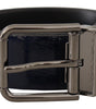 Dolce & Gabbana Blue Patent Leather Vernice Silver Logo Buckle Belt