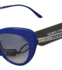 Dolce & Gabbana Blue Acetate Full Rim Cat Eye DG4307 Sunglasses