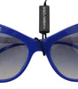 Dolce & Gabbana Blue Acetate Full Rim Cat Eye DG4307 Sunglasses