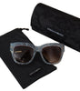 Dolce & Gabbana Blue Lace Acetate Rectangle DG4231 Shades Sunglasses