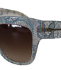 Dolce & Gabbana Blue Lace Acetate Rectangle DG4231 Shades Sunglasses