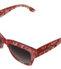Dolce & Gabbana Red Lace Acetate Rectangle Shades  DG4231F  Sunglasses